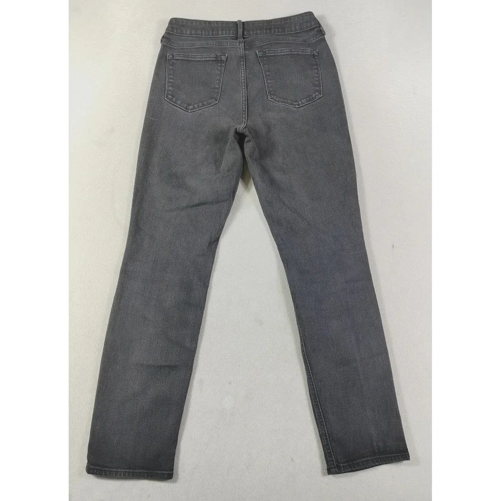 Old Navy Wow High Rise Straight Jeans Womens 10 Black Charcoal Stretch Denim